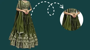 Short frock lehenga